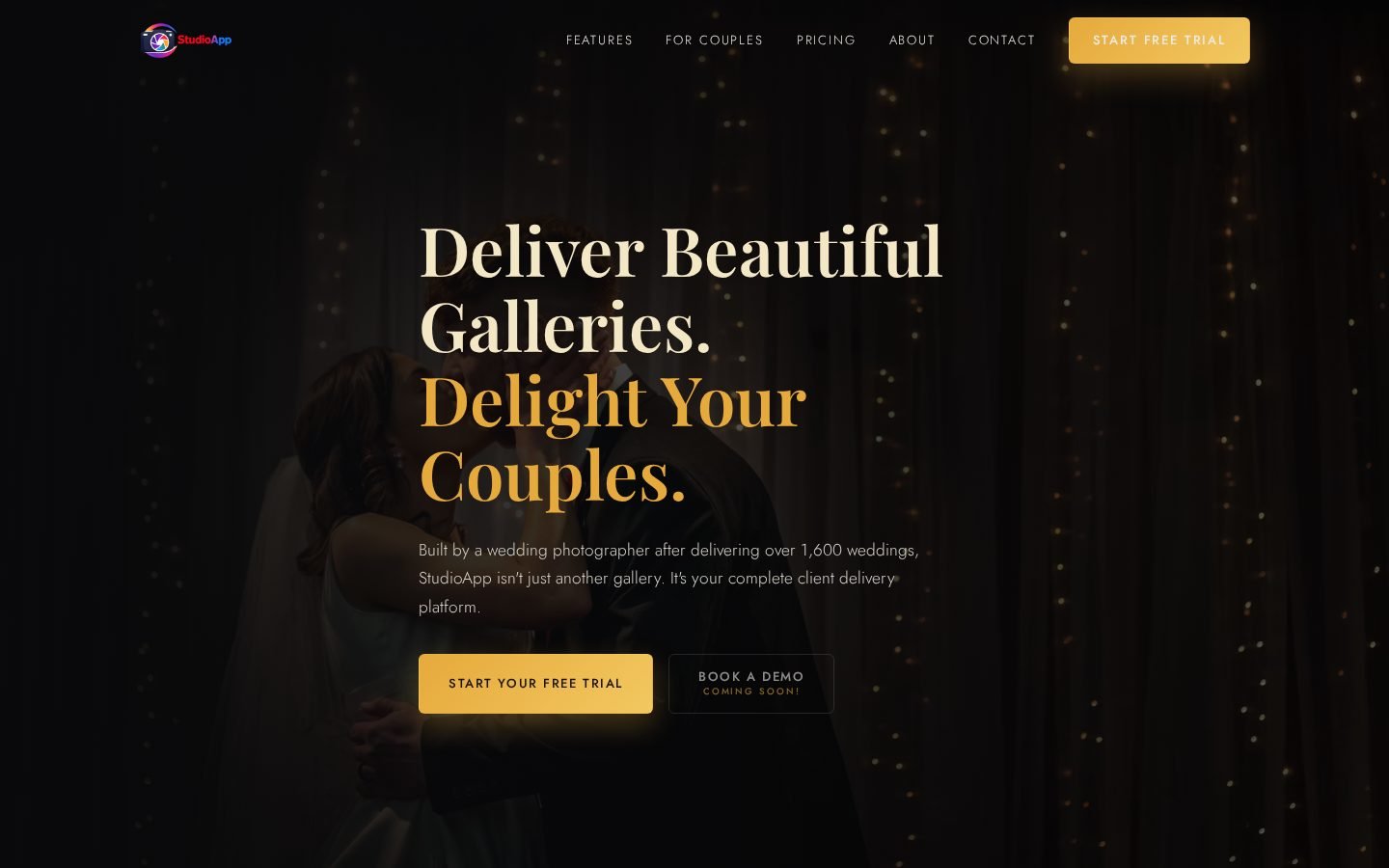 StudioApp client gallery platform website designed by Ivory Digital